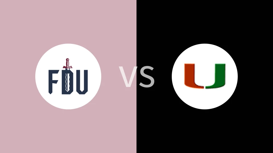 【NCAA】迈阿密大学vs菲尔莱狄更斯大学|迈阿密佛罗里达vs费尔莱迪金森大学