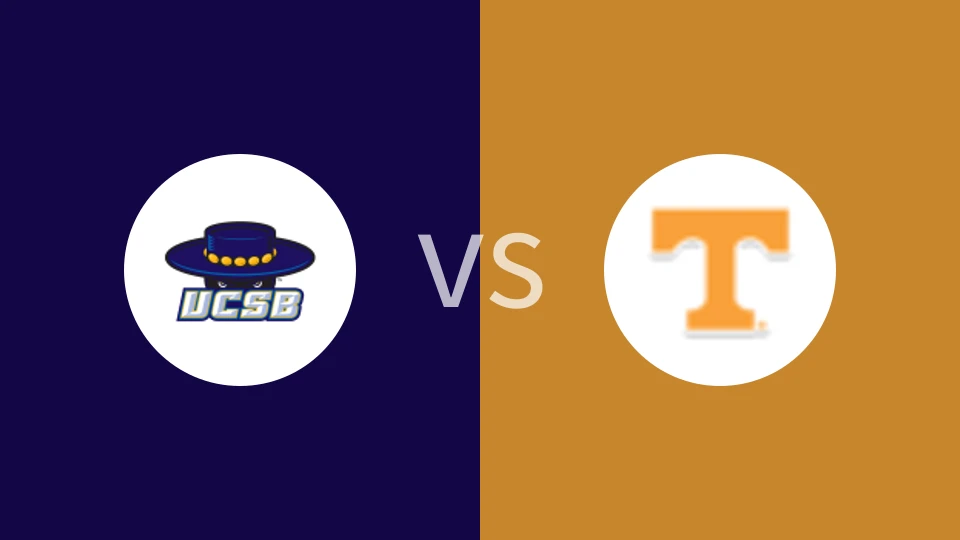 加州大学圣巴巴拉分校vs田纳西大学比分预测分析 2025/03/23